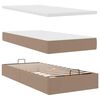 vidaXL Estrutura de cama otomana com colch&otilde;es cappucino 160x200 cm