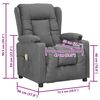 vidaXL Poltrona elevat&oacute;ria de massagens tecido cinzento-claro