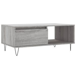 vidaXL Mesa de centro 90x50x36,5 cm derivados madeira cinzento sonoma