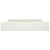 vidaXL Estrutura de cama com 2 gavetas 140x200 cm pinho maci&ccedil;o branco