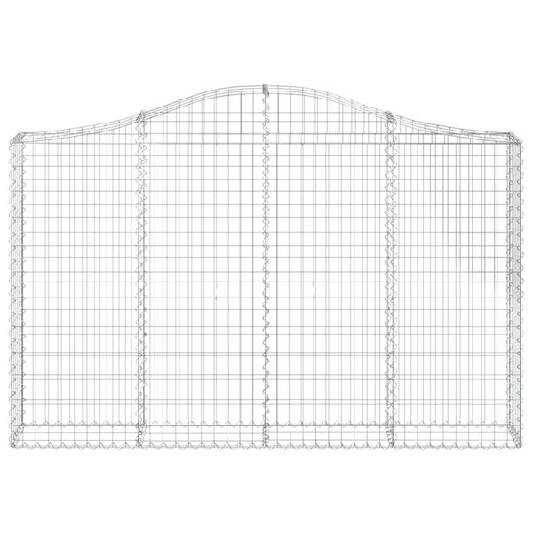 vidaXL Cestos gabi&atilde;o arqueados 3pcs 200x30x120/140cm ferro galvanizado