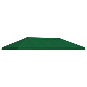vidaXL Capa de Cobertura de Gazebo 6 x 3 m Verde Poli&eacute;ster 190