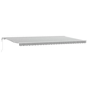 vidaXL Toldo retr&aacute;til autom&aacute;tico 500x300 cm antracite e branco