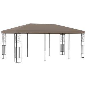 vidaXL Gazebo 6x3 m tecido cinzento-acastanhado