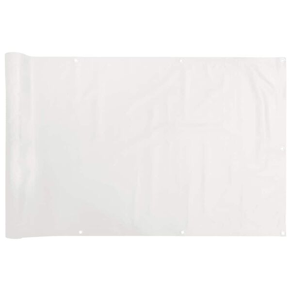 vidaXL Tela de privacidade para varanda 400x120 cm PVC branco