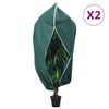 vidaXL Coberturas para plantas com fecho 2 pcs 70 g/m&sup2; 1,2x1,8 m