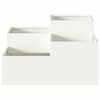 vidaXL Vaso de Jardim Branco 100 x 100 x 48 cm A&ccedil;o