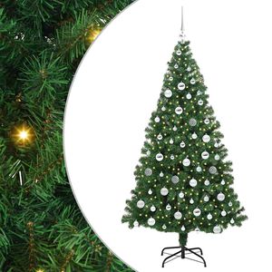 vidaXL &Aacute;rvore de Natal Artificial Verde 180 cm PVC, A&ccedil;o e Pl&aacute;stico