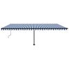 vidaXL Toldo automático independente 600x350 cm azul e branco