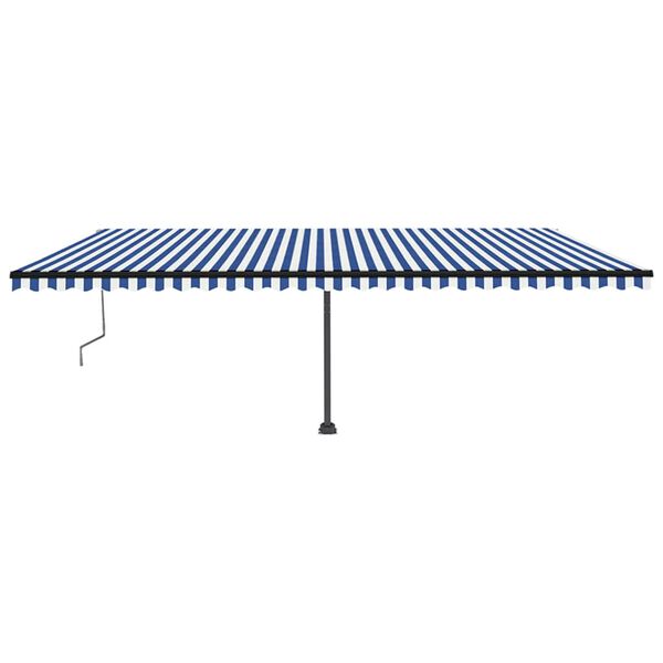 vidaXL Toldo automático independente 600x350 cm azul e branco