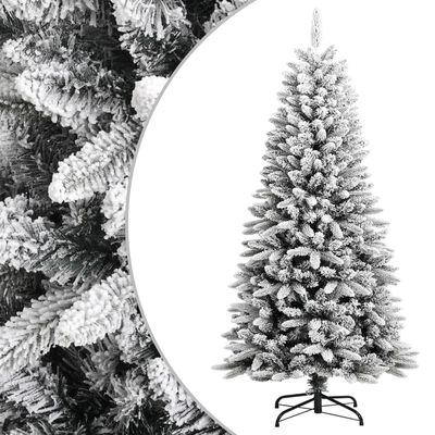 vidaXL Árvore de Natal artificial com neve PVC & PE 120 cm