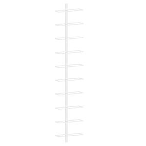 vidaXL Garrafeira de parede para 10 garrafas metal branco
