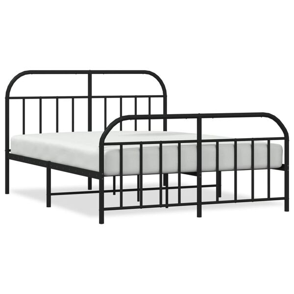 vidaXL Estrutura de cama sem colch&atilde;o com p&eacute;s 160x200 cm preto