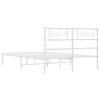vidaXL Estrutura de cama com cabeceira 120x190 cm metal branco