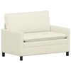 vidaXL Sof&aacute; Creme 126 x 81 x 87,5 cm Tecido