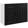 vidaXL Painel de lava-lou&ccedil;a Kalmar Carvalho Preto 80 x 31 x 60 cm