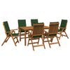 vidaXL Conjunto de jantar de jardim de 7 pe&ccedil;as 6 lugar Natural