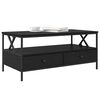 vidaXL Mesa de centro with Drawer Carvalho preto 100 x 51 x 45 cm