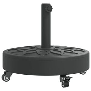 vidaXL Base p/ guarda-sol c/ rodas p/ postes de &Oslash;38/48mm 27 kg redondo