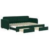 vidaXL Sof&aacute;-cama c/ gavet&atilde;o e gavetas 80x200cm veludo verde-escuro
