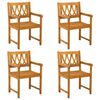 vidaXL Banco de exterior 4 pcs Natural 56 x 55,5 x 90 cm