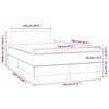vidaXL Cama box spring c/ colch&atilde;o/LED 120x200cm couro artificial creme