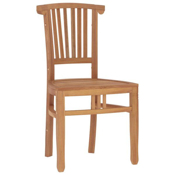 vidaXL 3 pcs conjunto de jantar para jardim madeira de teca maci&ccedil;a