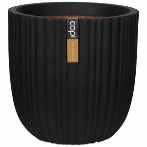 Capi Vaso oval Urban Tube 35x34 cm preto KBLT932