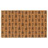 vidaXL Tapete de porta 45x75 cm fibra de coco tufada natural