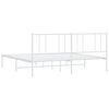 vidaXL Estrutura de cama com cabeceira 193x203 cm metal branco