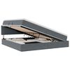 vidaXL Cama com Armazenamento Cinza Escuro 200 x 200 cm Veludo
