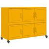 vidaXL Aparador 100,5x39x72 cm a&ccedil;o amarelo mostarda