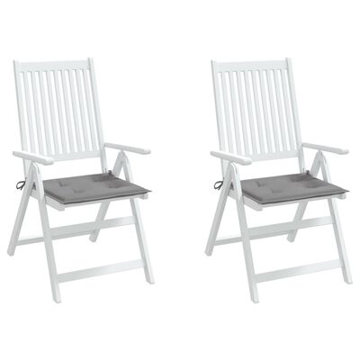 vidaXL Almofadões p/ cadeiras jardim 2pcs 40x40x3 cm oxford cinza