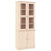 vidaXL Expositor c/ portas de vidro ALTA 77x35x186,5 cm pinho maci&ccedil;o