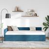 vidaXL Estrutura de Cama de Canto com cabeceira Azul 90 cm x 200 cm