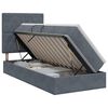 vidaXL Cama com arruma&ccedil;&atilde;o e colch&atilde;o Cinzento-Escuro 90 x 190 cm Veludo