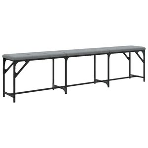 vidaXL Banco de jantar 186x32x45 cm a&ccedil;o e tecido cinzento-claro