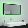 vidaXL Espelho de casa de banho com LED 90x8,5x37 cm acr&iacute;lico preto