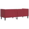vidaXL Sofá chesterfield 3 lugares couro artificial vermelho tinto