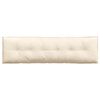 vidaXL Travesseiro para Costas Creme 180 x 50 cm