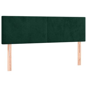 vidaXL Cabeceiras verde-escuro 144x5x78/88 cm veludo