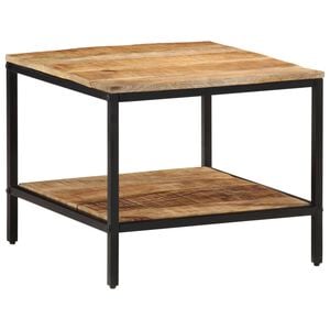 vidaXL Mesa de centro 55x55x45 cm madeira de mangueira &aacute;spera maci&ccedil;a