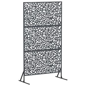 vidaXL Protetor de Privacidade 100 x 50 x 180 cm A&ccedil;o Antracite
