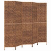 vidaXL Biombo de 5 pain&eacute;is 205x180 cm jacinto de &aacute;gua castanho