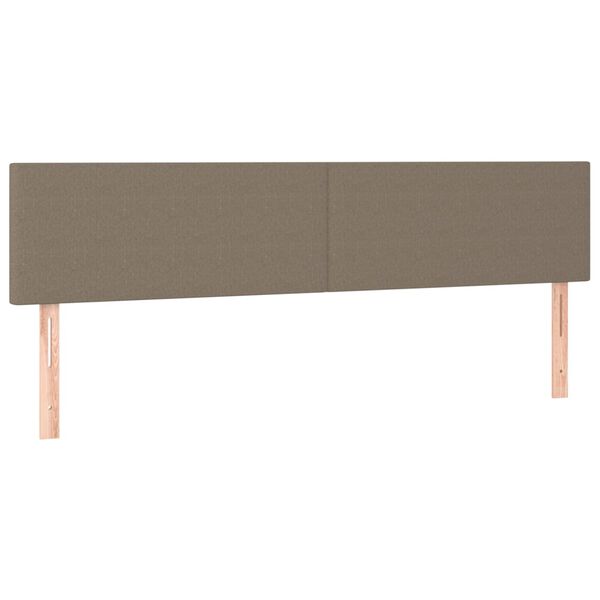 vidaXL Cabeceiras cinzento-acastanhado 180x5x78/88 cm tecido
