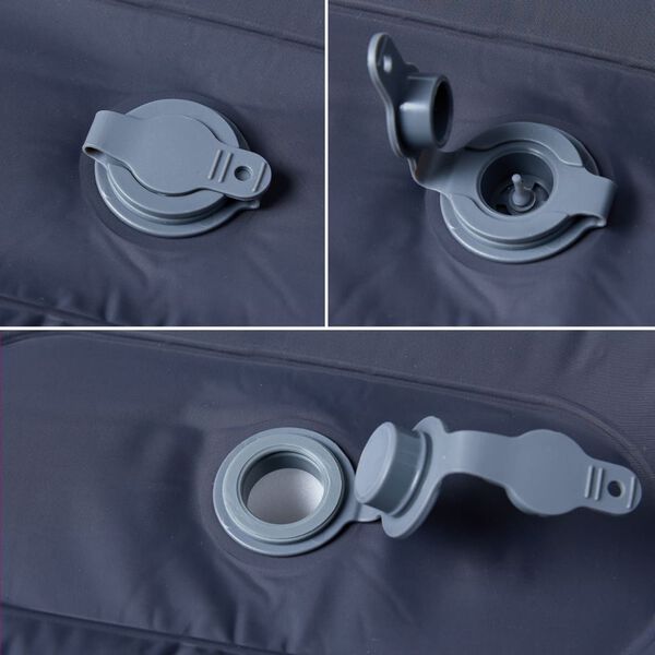 vidaXL Colch&atilde;o de campismo autoinsufl&aacute;vel c/ almofada 1 pessoa cinza