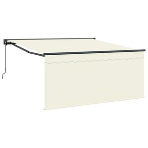 vidaXL Toldo Retr&aacute;til Manual Creme 300 x 250 cm Poli&eacute;ster e Alum&iacute;nio