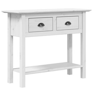 vidaXL Mesa consola BODO 91x35x74 cm madeira de pinho maci&ccedil;a branco