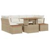 vidaXL Conjunto de Sof&aacute; de Jardim 9 unid. Bege e Creme