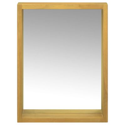 vidaXL Armário com espelho 30x10x40 cm madeira de teca maciça